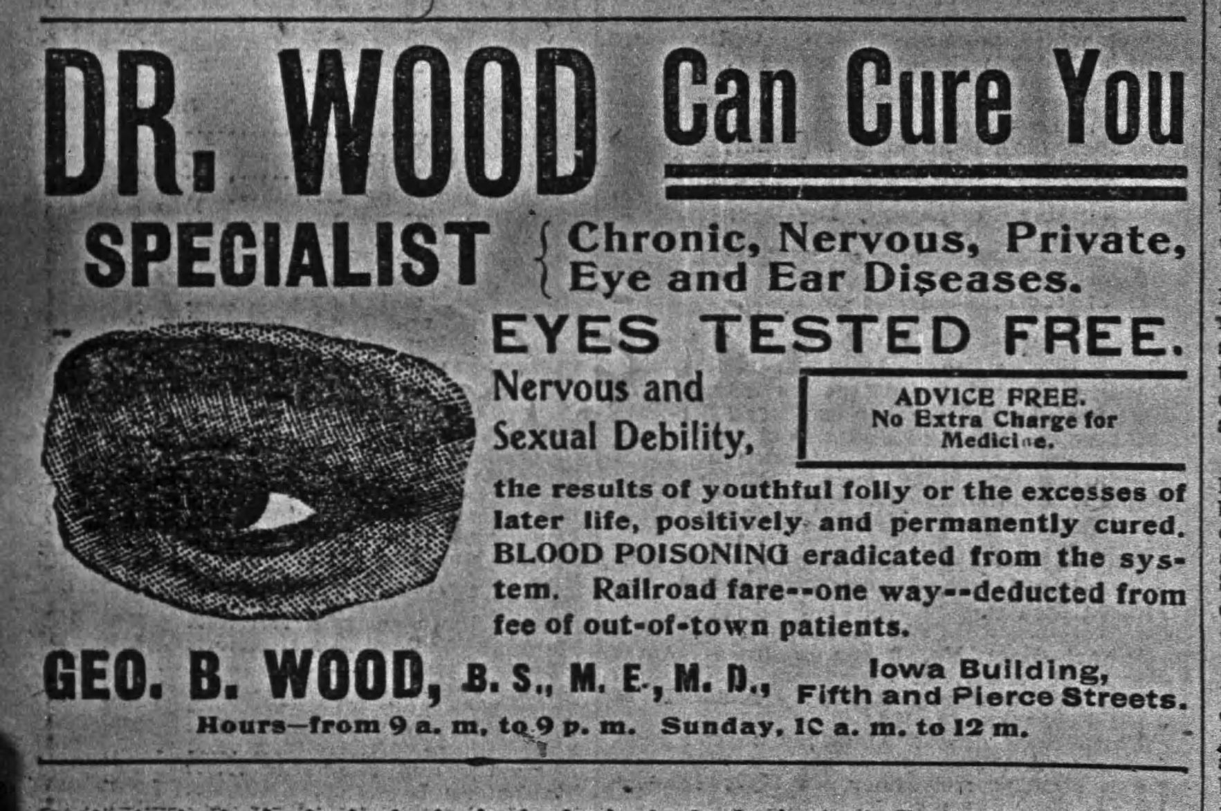 Sioux City Journal ads, Oct. 3 1900